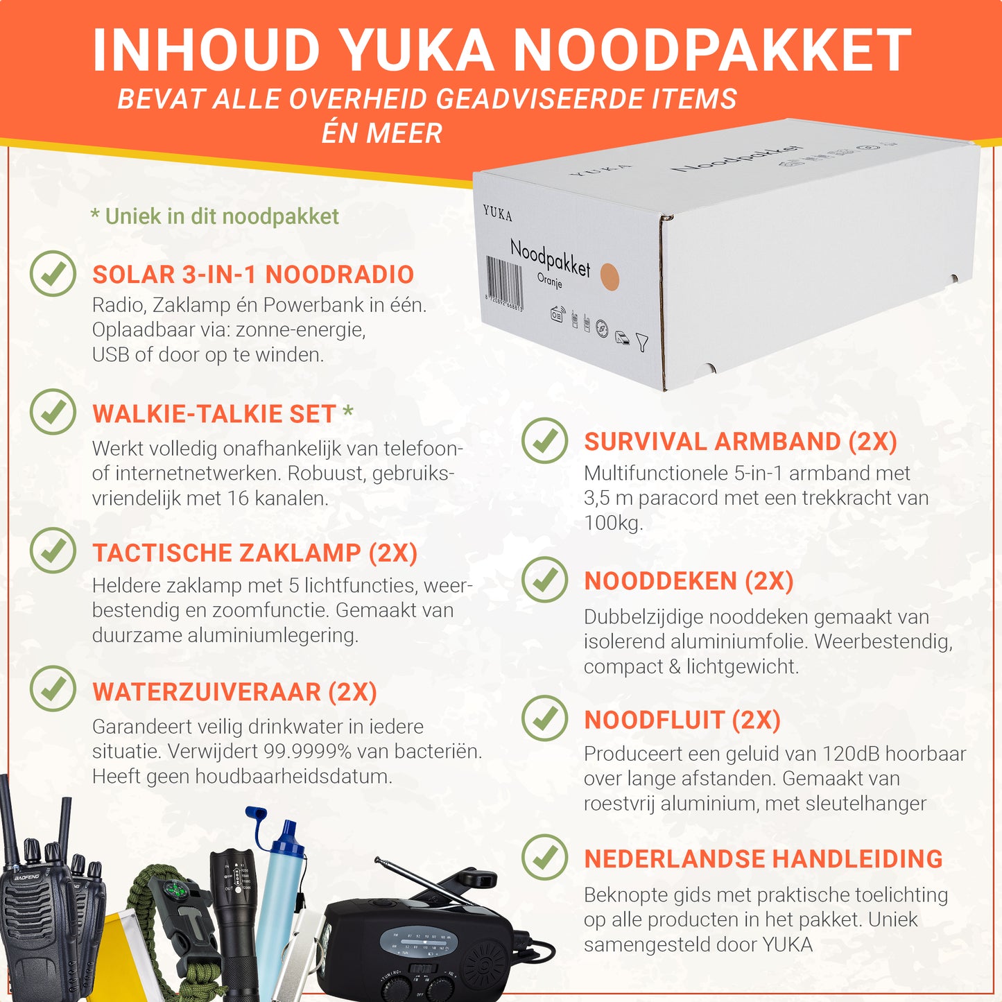 YUKA Noodpakket Oranje