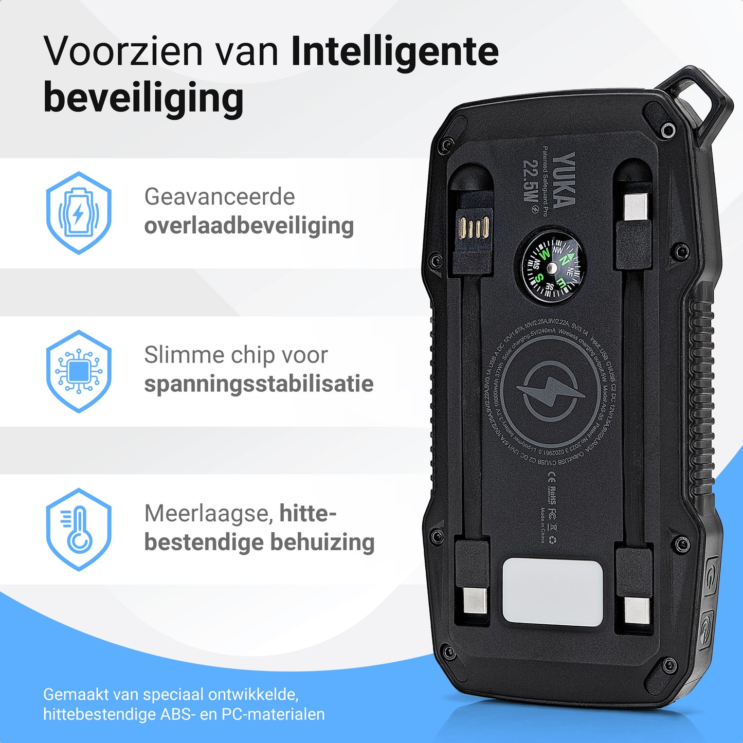 YUKA Solar Powerbank 10.000 mAh (22.5W)