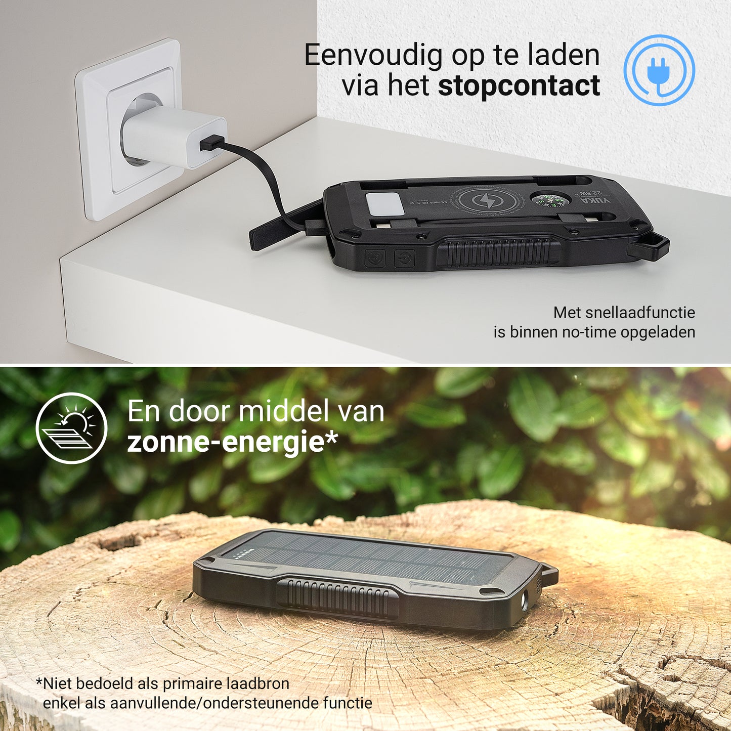 YUKA Solar Powerbank 10.000 mAh (22.5W)