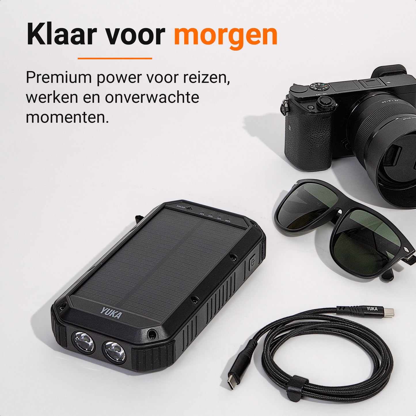 YUKA Solar Powerbank 30.000 mAh (65W)