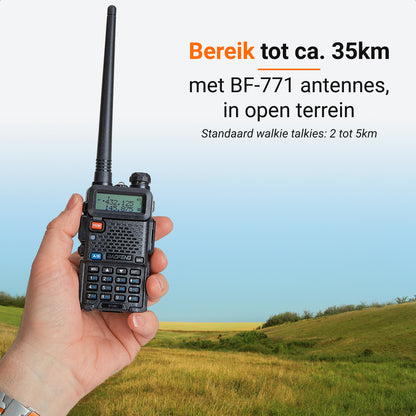 YUKA UV-5R Walkie Talkie Set – Lange Afstand (2-Pack)
