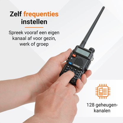 YUKA UV-5R Walkie Talkie Set – Lange Afstand (2-Pack)