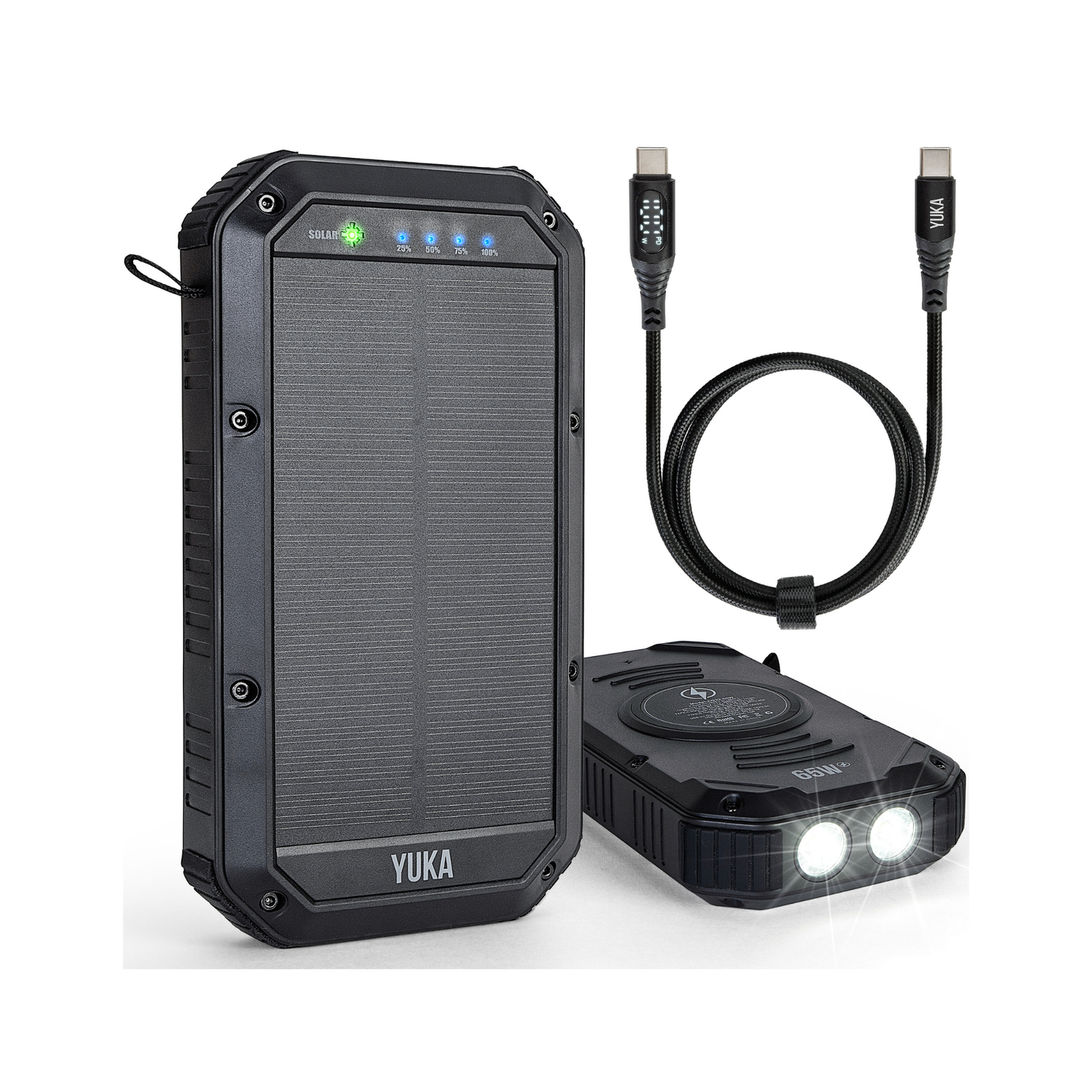 YUKA Solar Powerbank 30.000 mAh (65W)